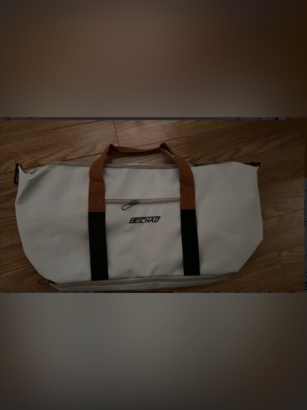 White and Orange Men's Weekend Bag - Picture 2 of 2